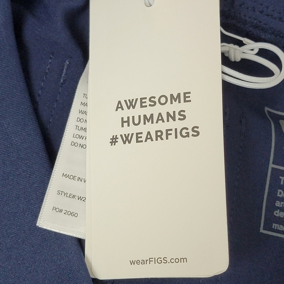 Figs Navy Yola With Yoga High Waisted Waistband Skinny Scrub Pants Sz XS NEW - Picture 16 of 16